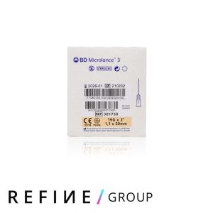 BD Microlance™ Hypodermic Needle, 19 G (cream), 50 mm, 2″