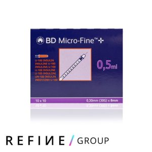 BD Micro-Fine 0.5ml Insulin Syringe with 30G x 8mm Needle (Pack of 100)